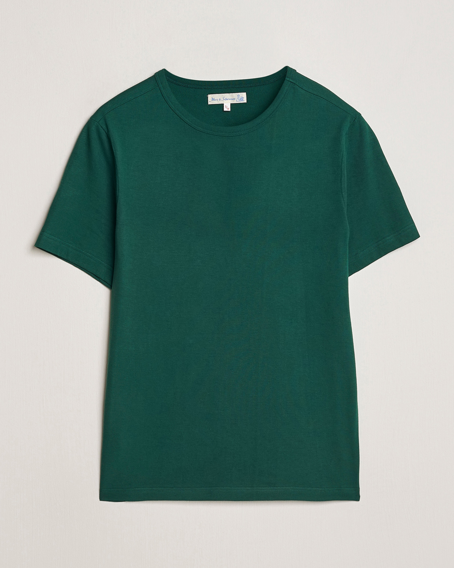 Homme | T-shirts | Merz b. Schwanen | 1950s Classic Loopwheeled T-Shirt Classic Green