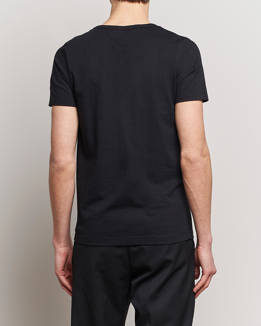Homme | T-shirts | Merz b. Schwanen | 1970s Classic Loopwheeled V-Neck T-Shirt Black