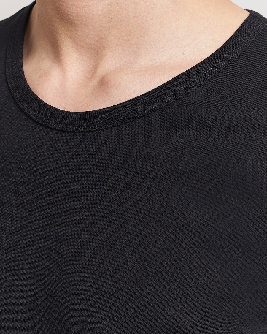 Homme | T-shirts | Merz b. Schwanen | 1970s Classic Loopwheeled V-Neck T-Shirt Black