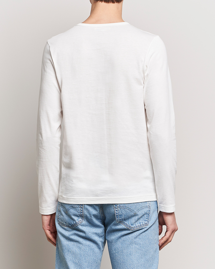 Homme | T-shirts | Merz b. Schwanen | 1950s Classic Loopwheeled Longsleeve T-Shirt White