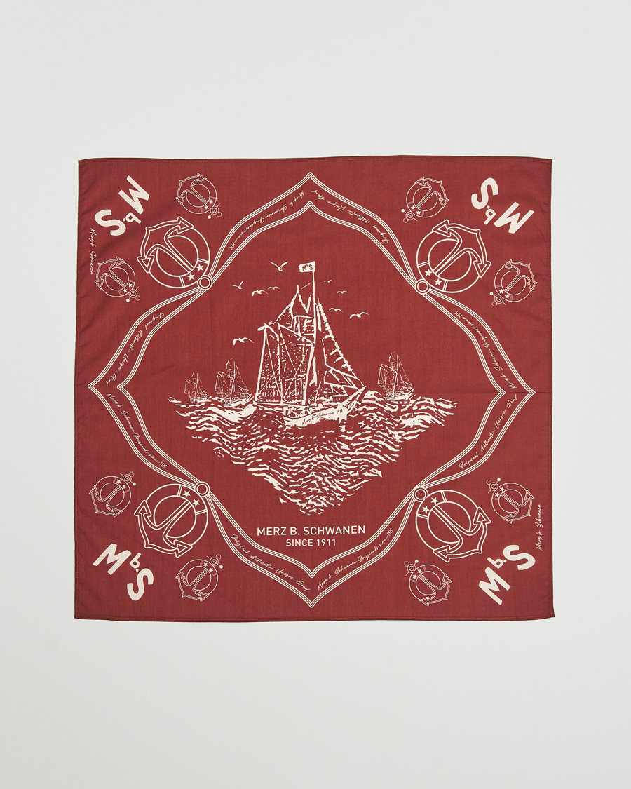 Homme | Merz b. Schwanen Cotton Bandana Chestnut | Merz b. Schwanen | Cotton Bandana Chestnut