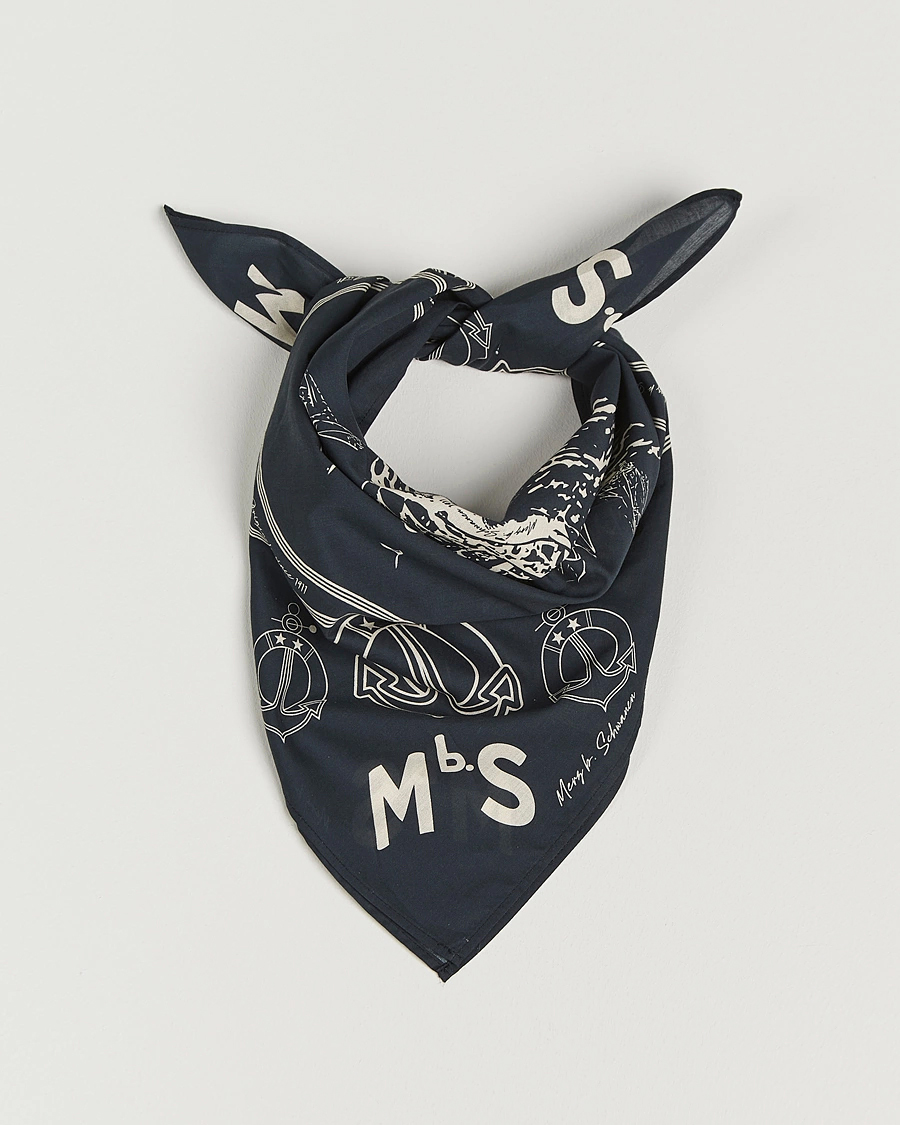 Homme | Merz b. Schwanen Cotton Bandana Charcoal | Merz b. Schwanen | Cotton Bandana Charcoal