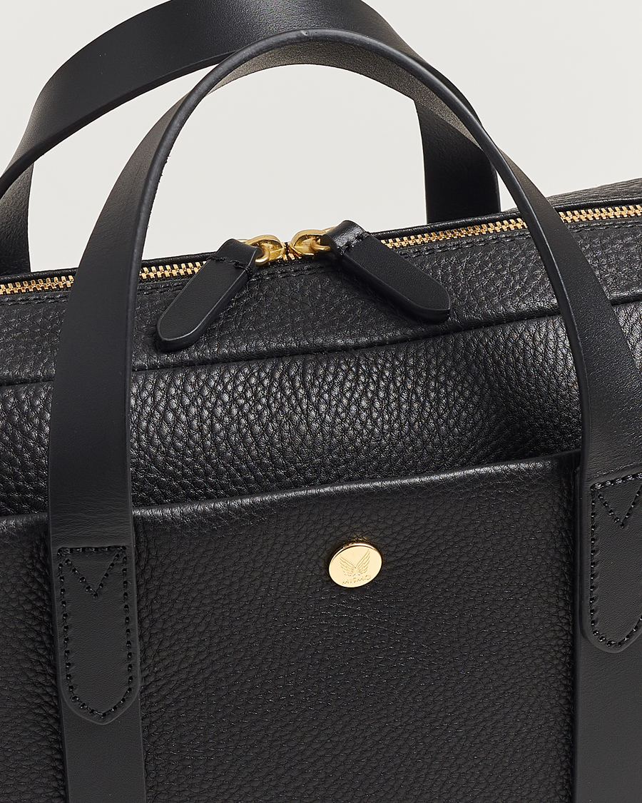 Heren | Tassen | Mismo | Aspire Pebbled Leather Briefcase Black