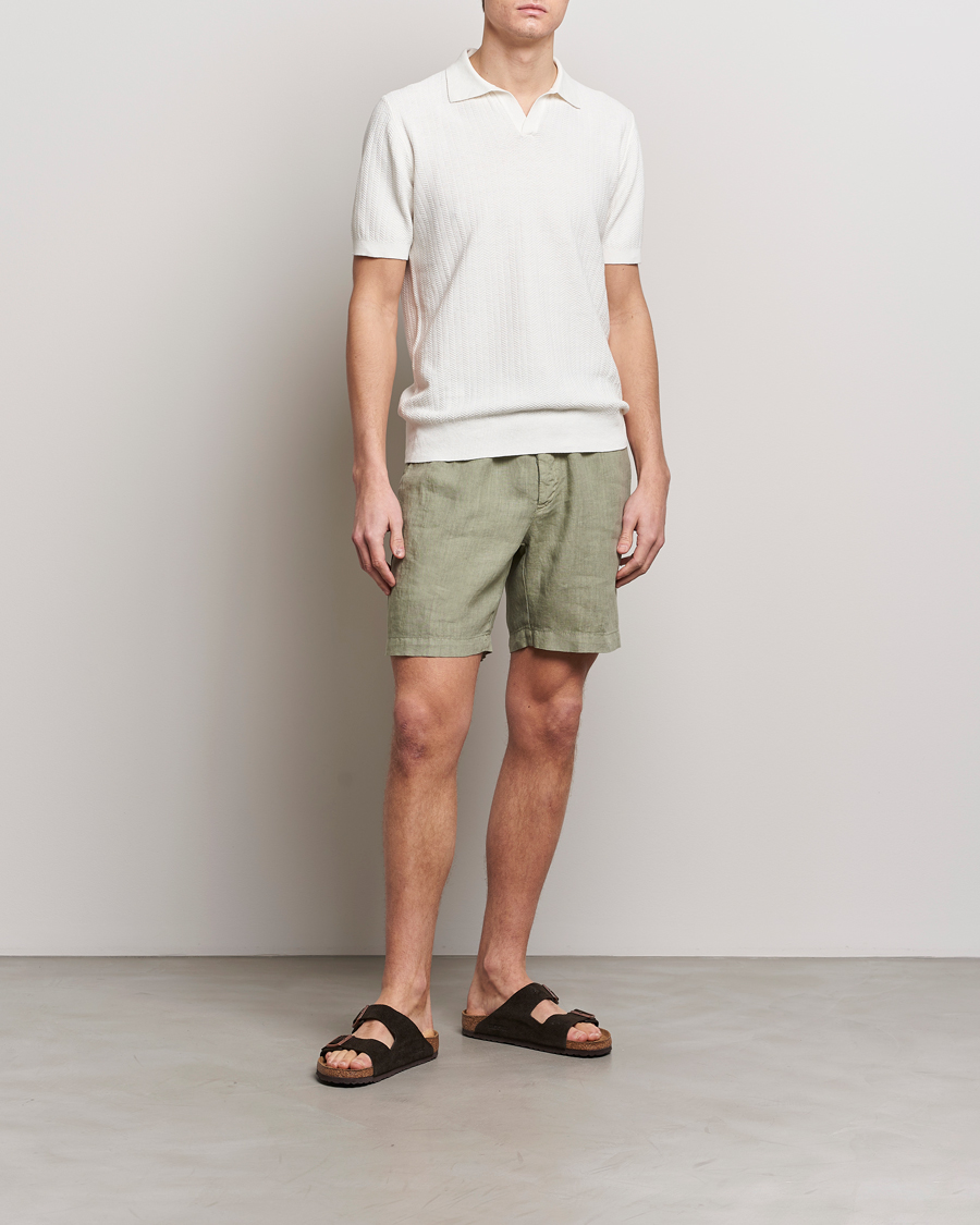 Heren | Korte broek | Altea | Linen Drawstring Shorts Olive