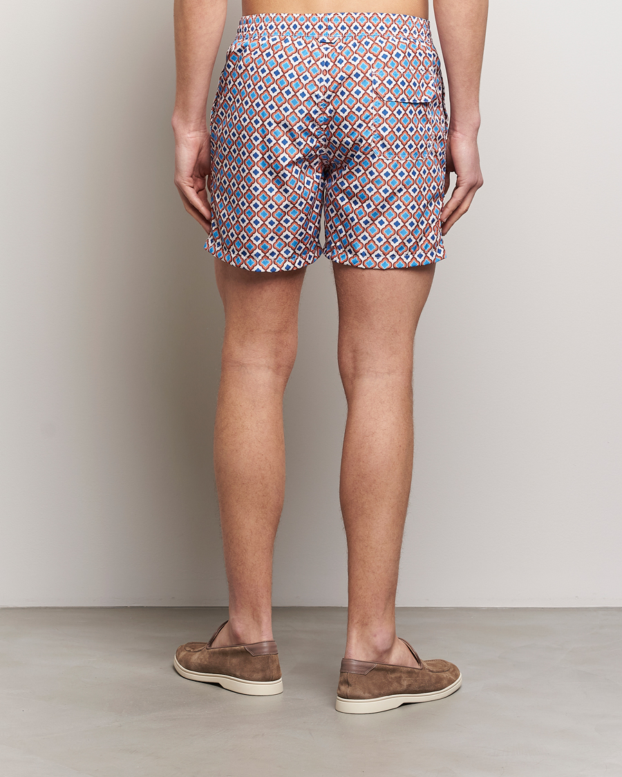 Homme | Maillots De Bain | Altea | Printed Swim Shorts Blue/Orange