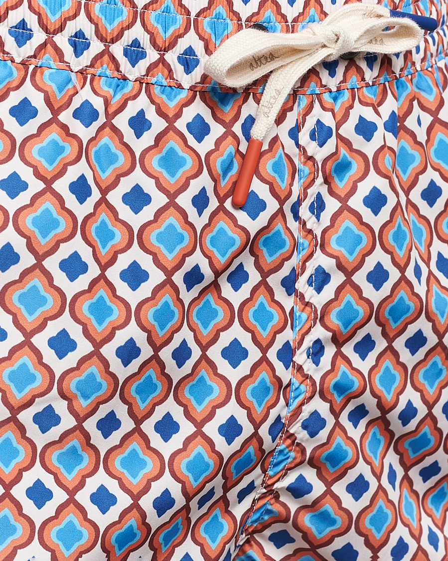 Homme | Maillots De Bain | Altea | Printed Swim Shorts Blue/Orange
