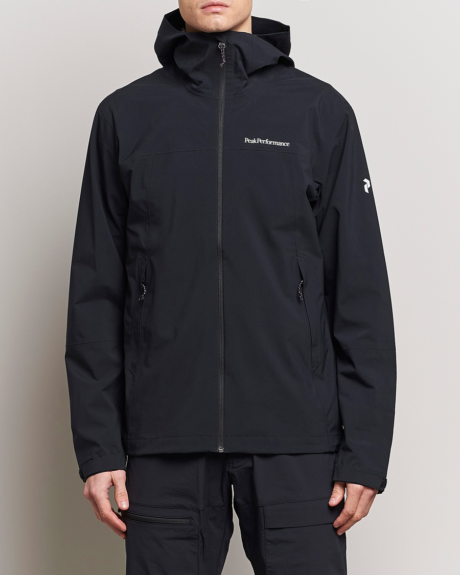 Heren | Jassen | Peak Performance | Trail Hipe Hooded Shell Jacket Black