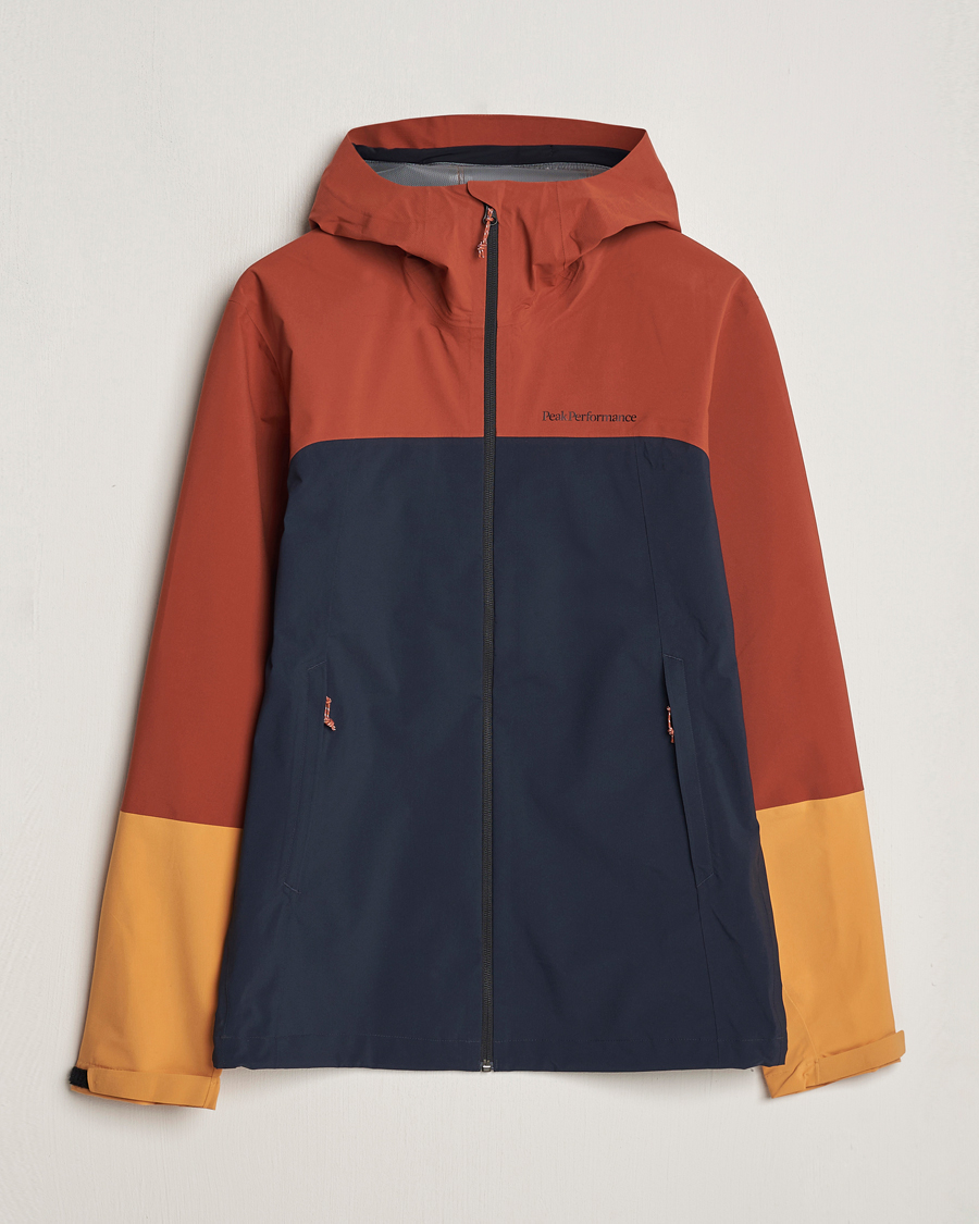 Homme | Manteaux Et Vestes | Peak Performance | Trail Hipe Hooded Jacket Spiced/Salute Navy/Desert