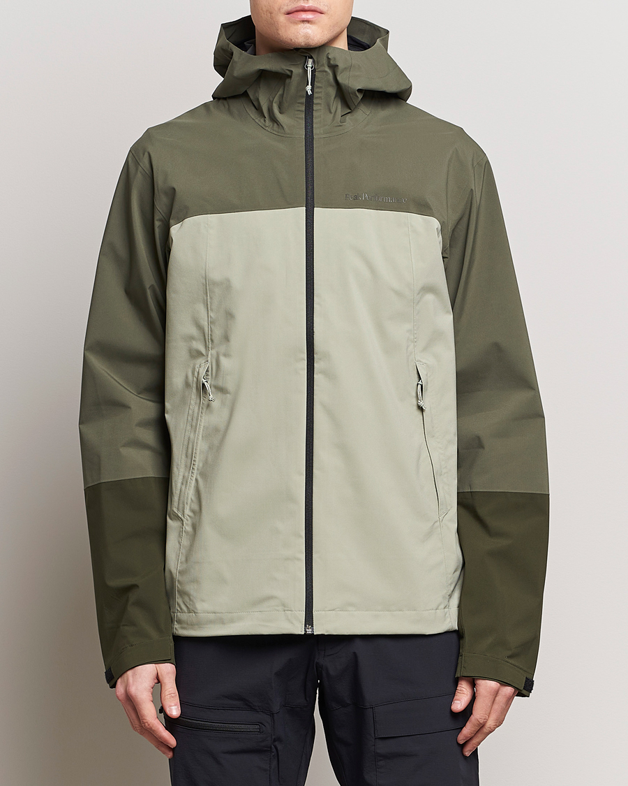 Homme | Manteaux Et Vestes | Peak Performance | Trail Hipe Hooded Jacket Pine Needle/Limit Green