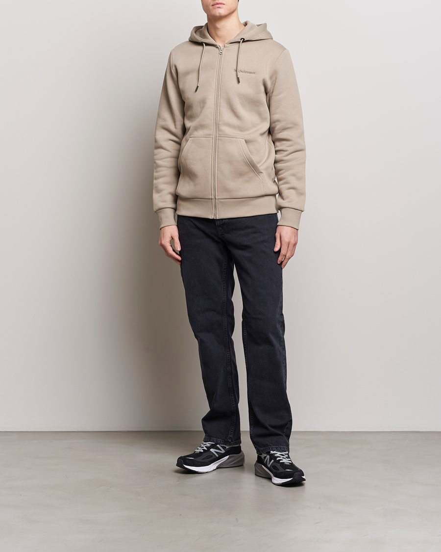 Homme | Pulls Et Tricots | Peak Performance | Original Logo Full Zip Hoodie Avid Beige