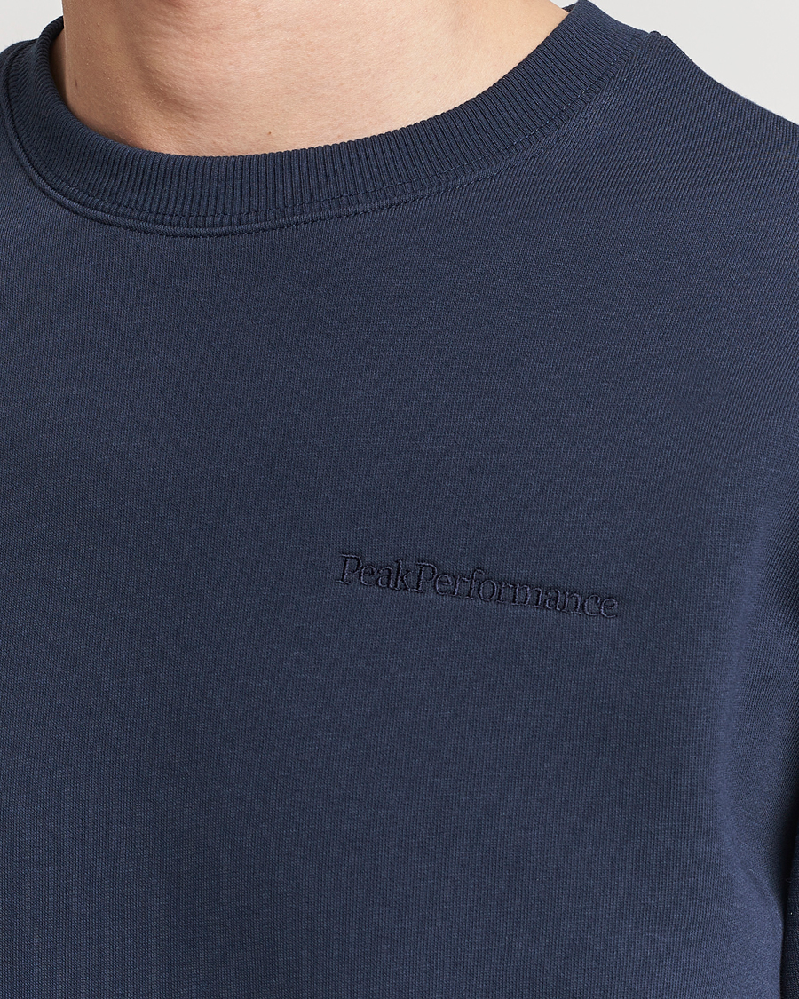 Heren | Truien | Peak Performance | Original Logo Crew Neck Sweatshirt Blue Shadow