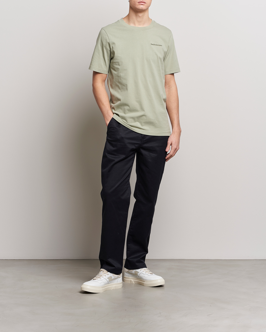 Homme | T-shirts | Peak Performance | Original Logo Crew Neck T-Shirt Limit Green