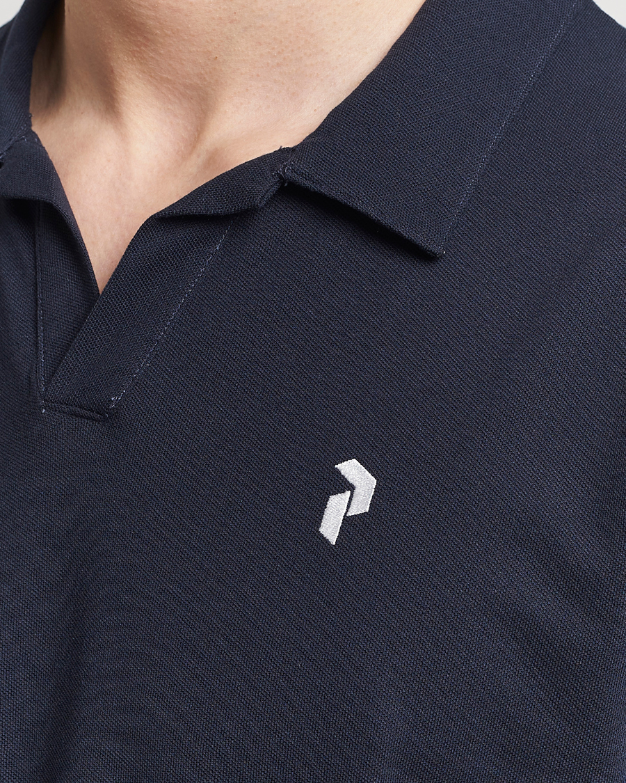 Heren | Polo's | Peak Performance | Cotton Coolmax Open Collar Polo Salute Blue