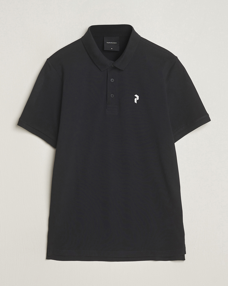 Homme | Polos | Peak Performance | Classic Cotton Polo Black