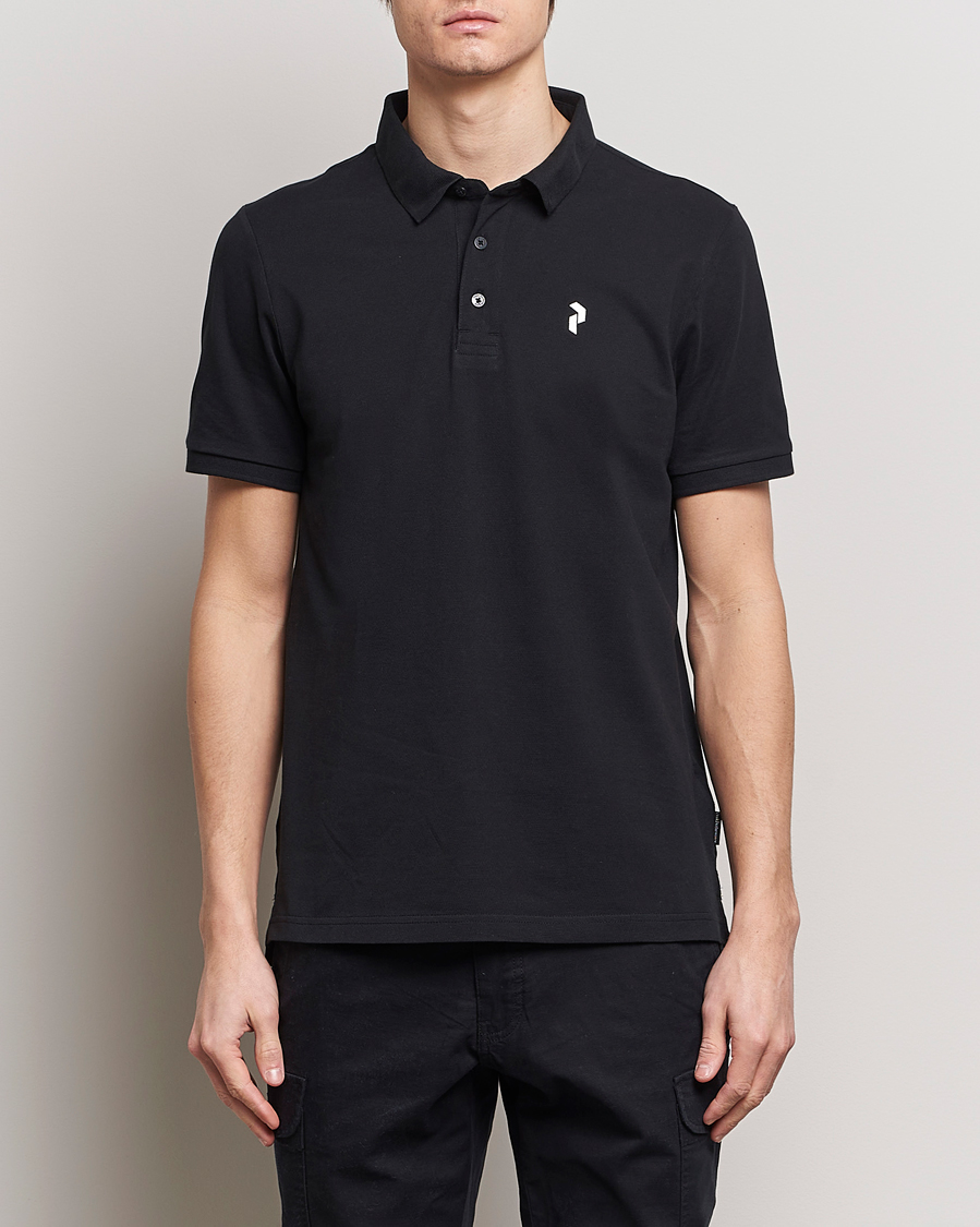 Homme | Polos | Peak Performance | Classic Cotton Polo Black