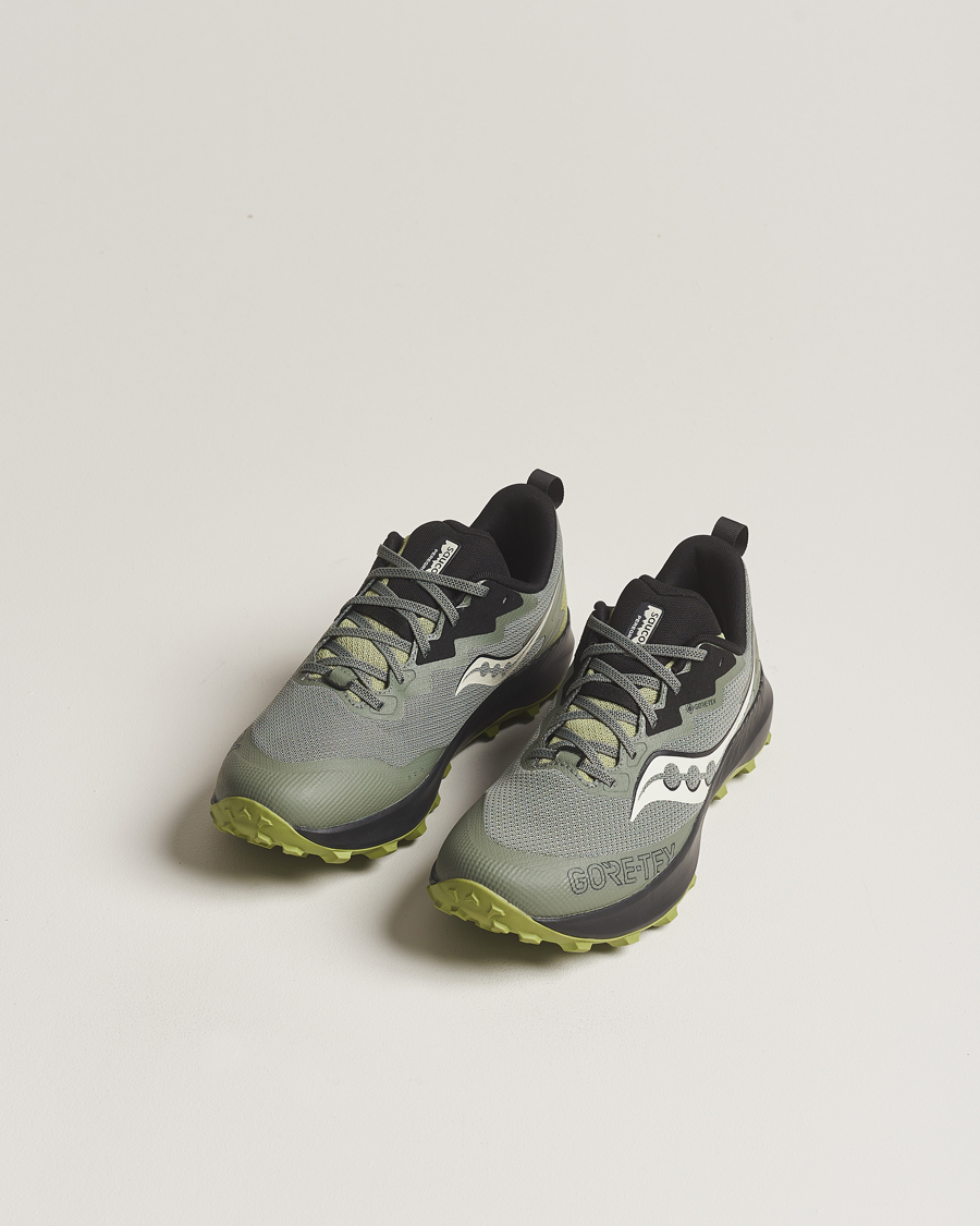 Homme | Saucony Peregrine 14 Gore-Tex Trail Sneaker Olive | Saucony | Peregrine 14 Gore-Tex Trail Sneaker Olive