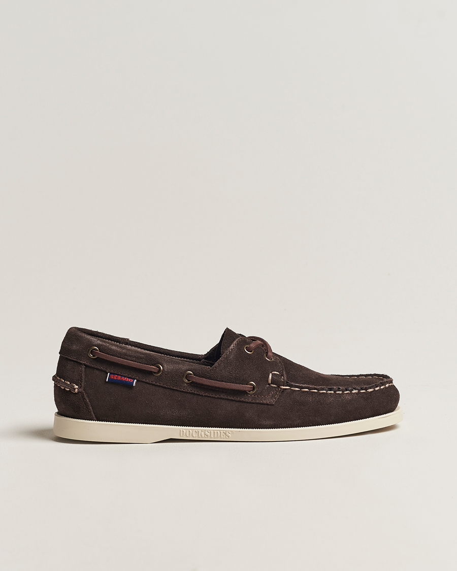 Homme | Chaussures Bateau | Sebago | Docksides Suede Boat Shoe Moka Brown