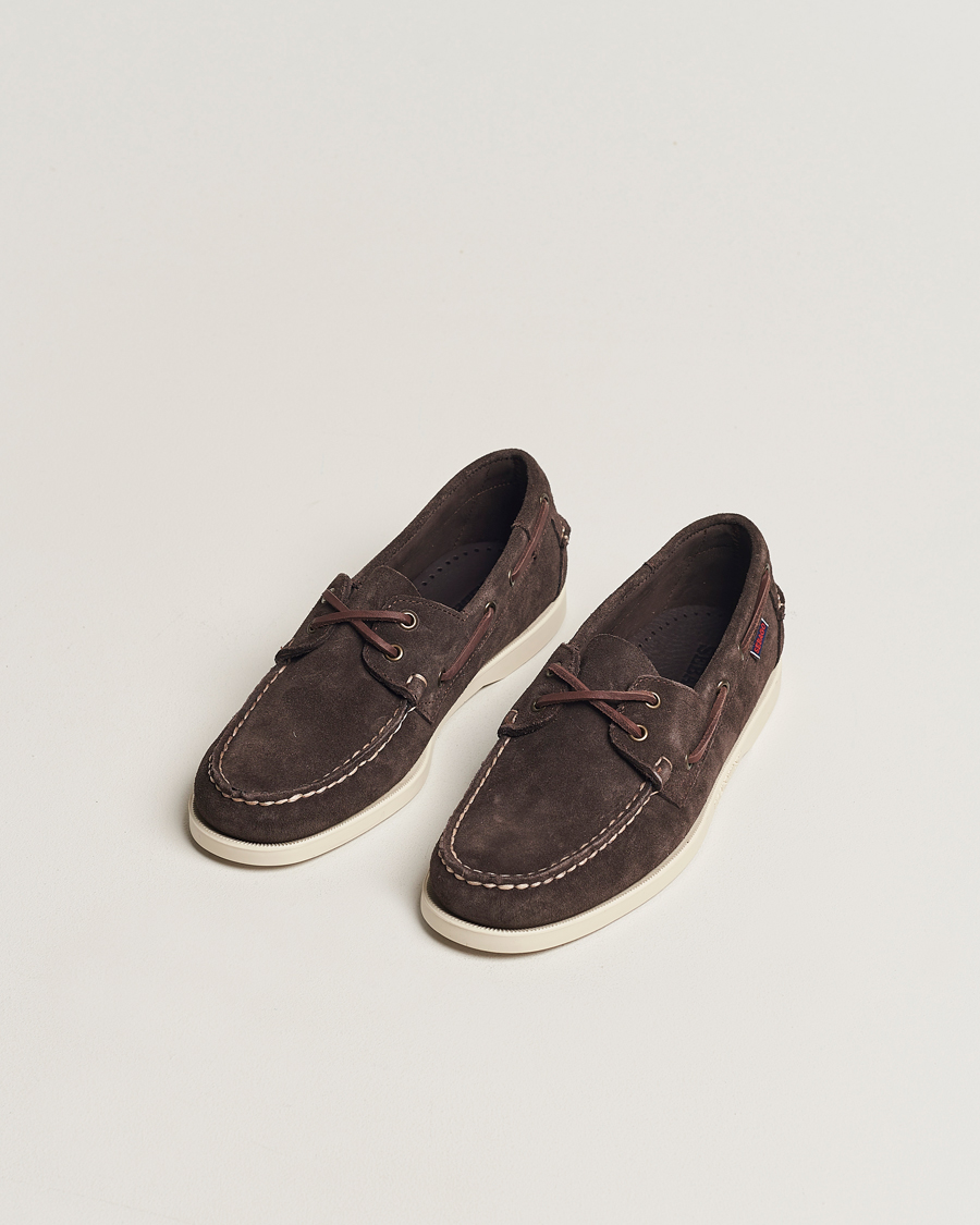 Homme | Chaussures Bateau | Sebago | Docksides Suede Boat Shoe Moka Brown