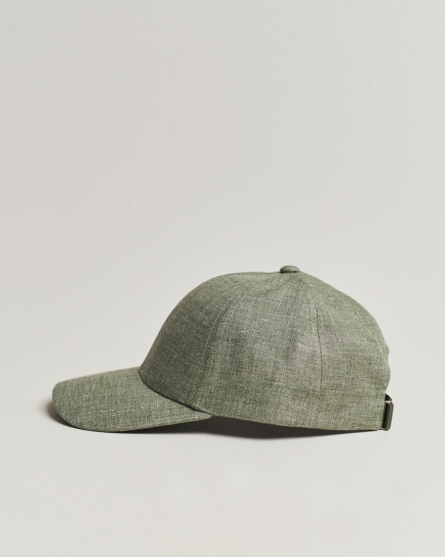Homme | Varsity Headwear Linen Baseball Cap Pistachio Green | Varsity Headwear | Linen Baseball Cap Pistachio Green