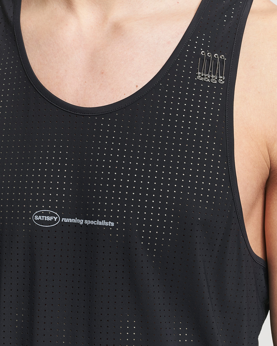 Homme | T-shirts | Satisfy | Space-O Singlet Black