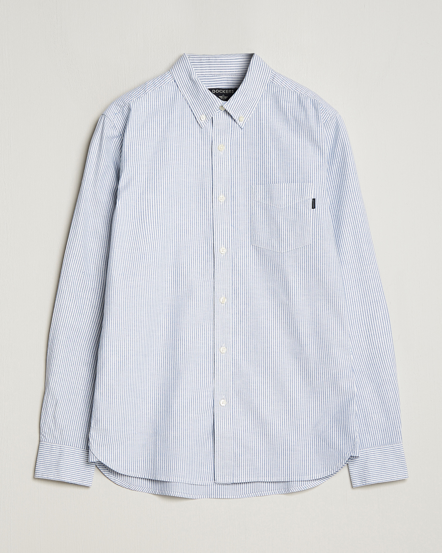 Heren | Overhemden | Dockers | Cotton Stretch Oxford Shirt Striped Delft