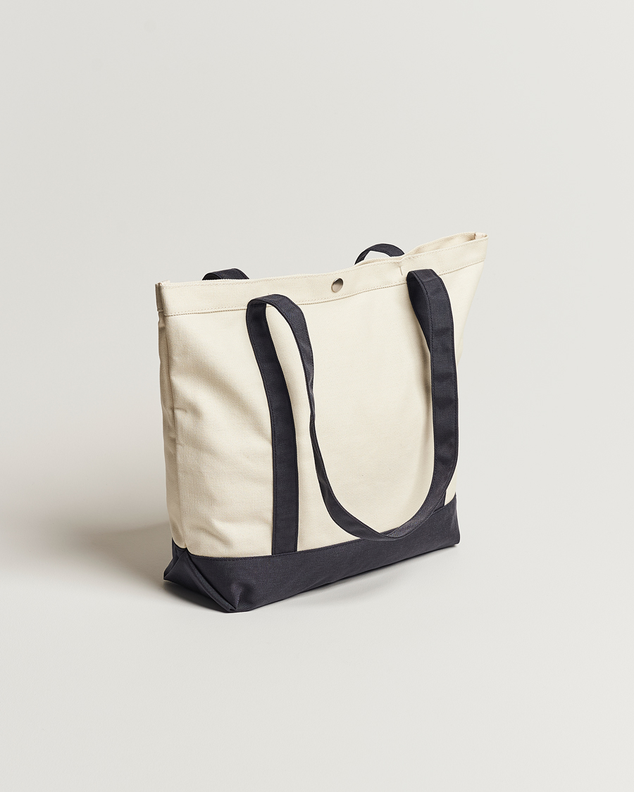 Homme | Palmes Society Tote Bag White/Navy | Palmes | Society Tote Bag White/Navy