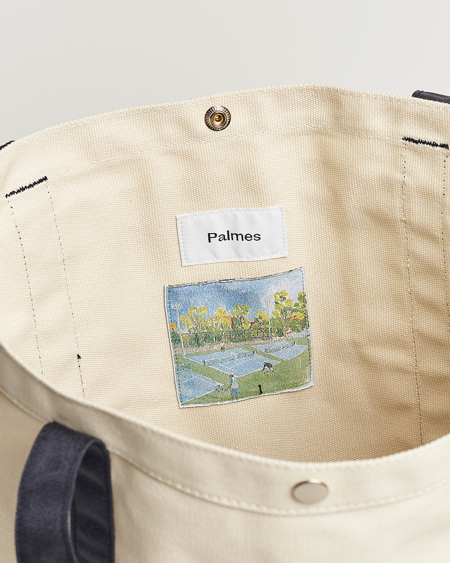 Homme | Palmes Society Tote Bag White/Navy | Palmes | Society Tote Bag White/Navy