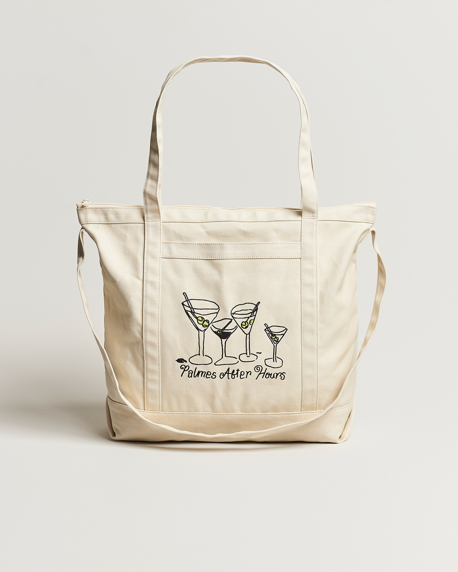 Homme | Palmes Martini Zip Tote Bag Off White | Palmes | Martini Zip Tote Bag Off White