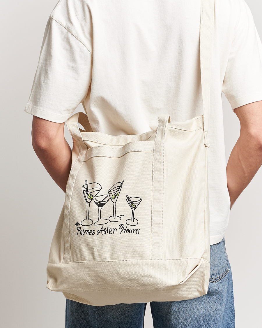 Homme | Palmes Martini Zip Tote Bag Off White | Palmes | Martini Zip Tote Bag Off White