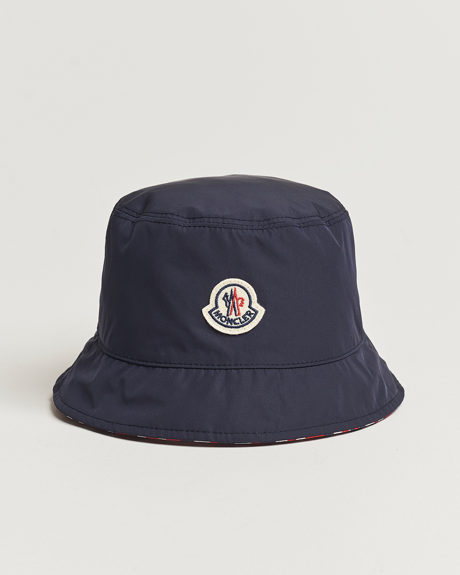Heren | Moncler Nylon Bucket Hat Navy | Moncler | Nylon Bucket Hat Navy