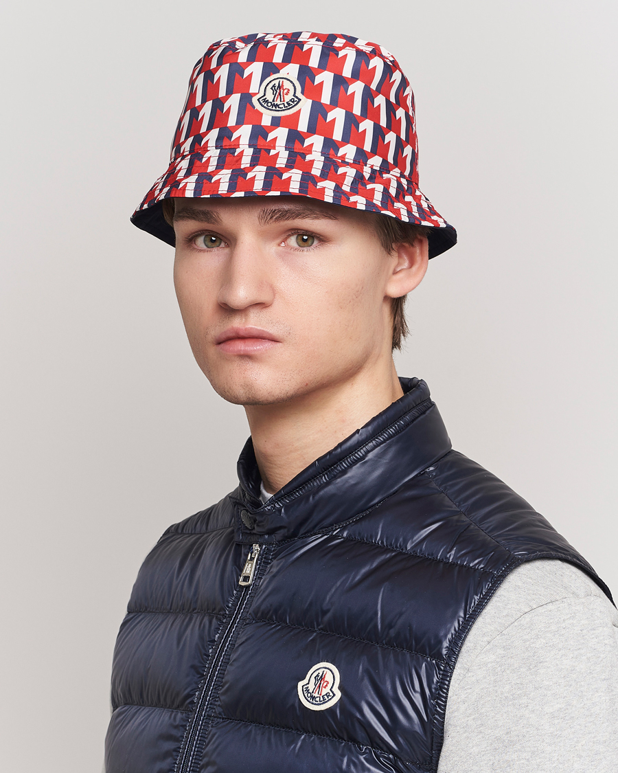 Heren | Moncler Nylon Bucket Hat Navy | Moncler | Nylon Bucket Hat Navy