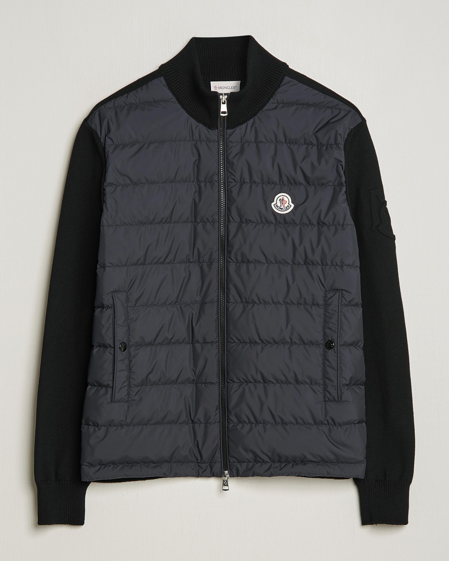 Heren | Truien | Moncler | Hybrid Zip Cardigan Black