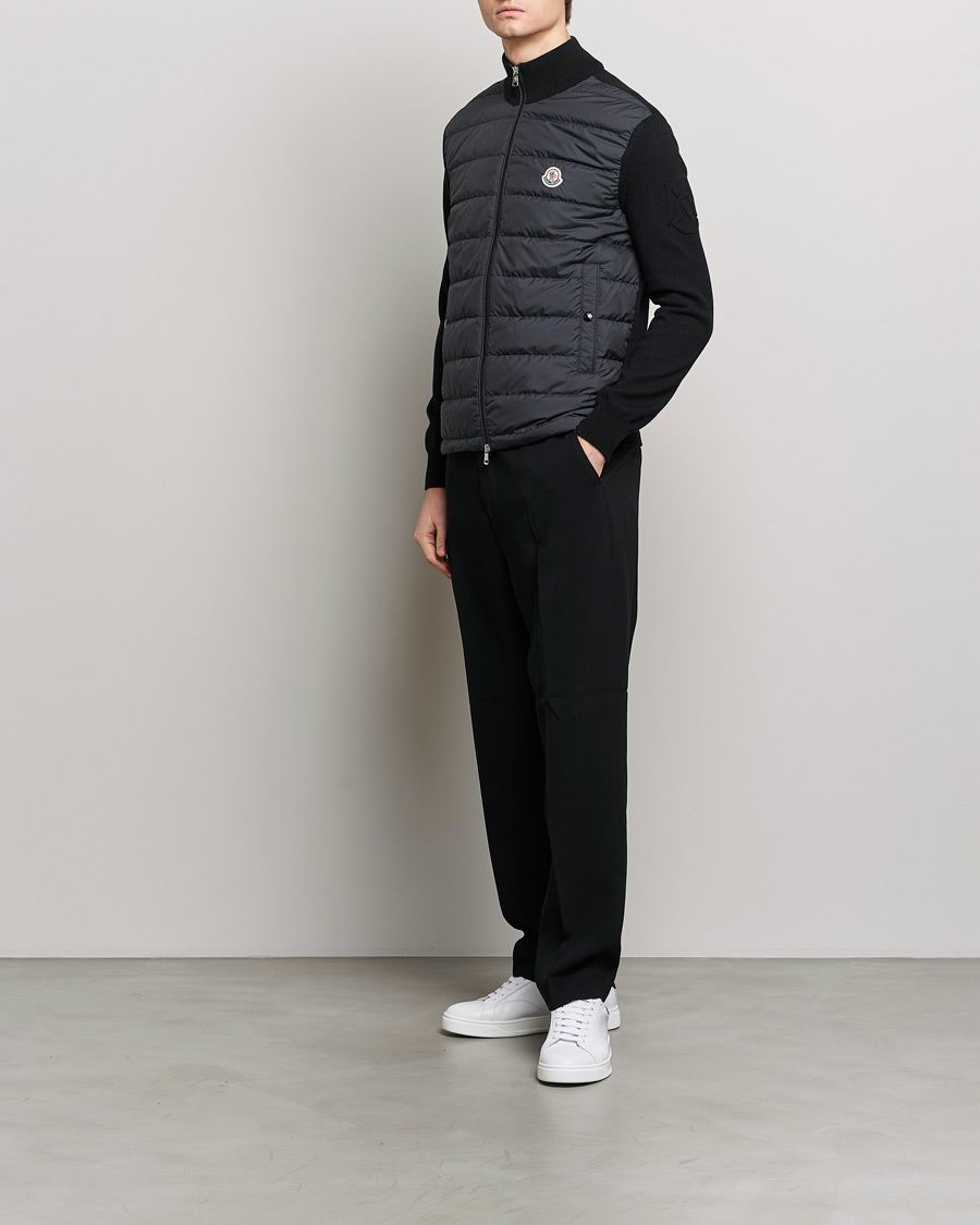 Heren | Truien | Moncler | Hybrid Zip Cardigan Black