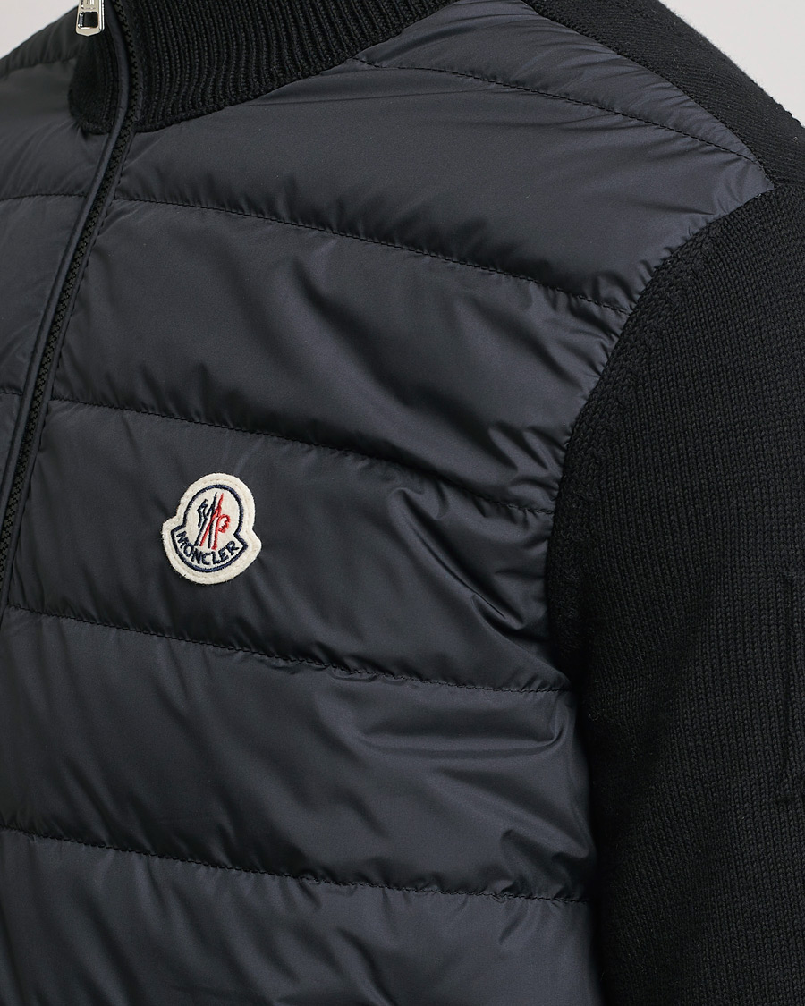 Heren | Truien | Moncler | Hybrid Zip Cardigan Black