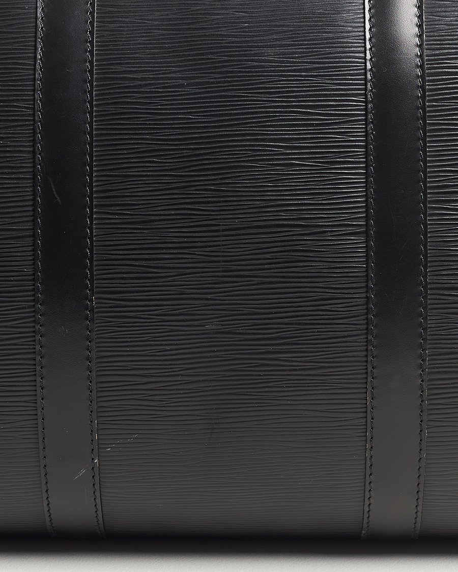 Homme | Louis Vuitton Pre-Owned Keepall 50 Epi Leather Travel Bag Black | Louis Vuitton Pre-Owned | Keepall 50 Epi Leather Travel Bag Black