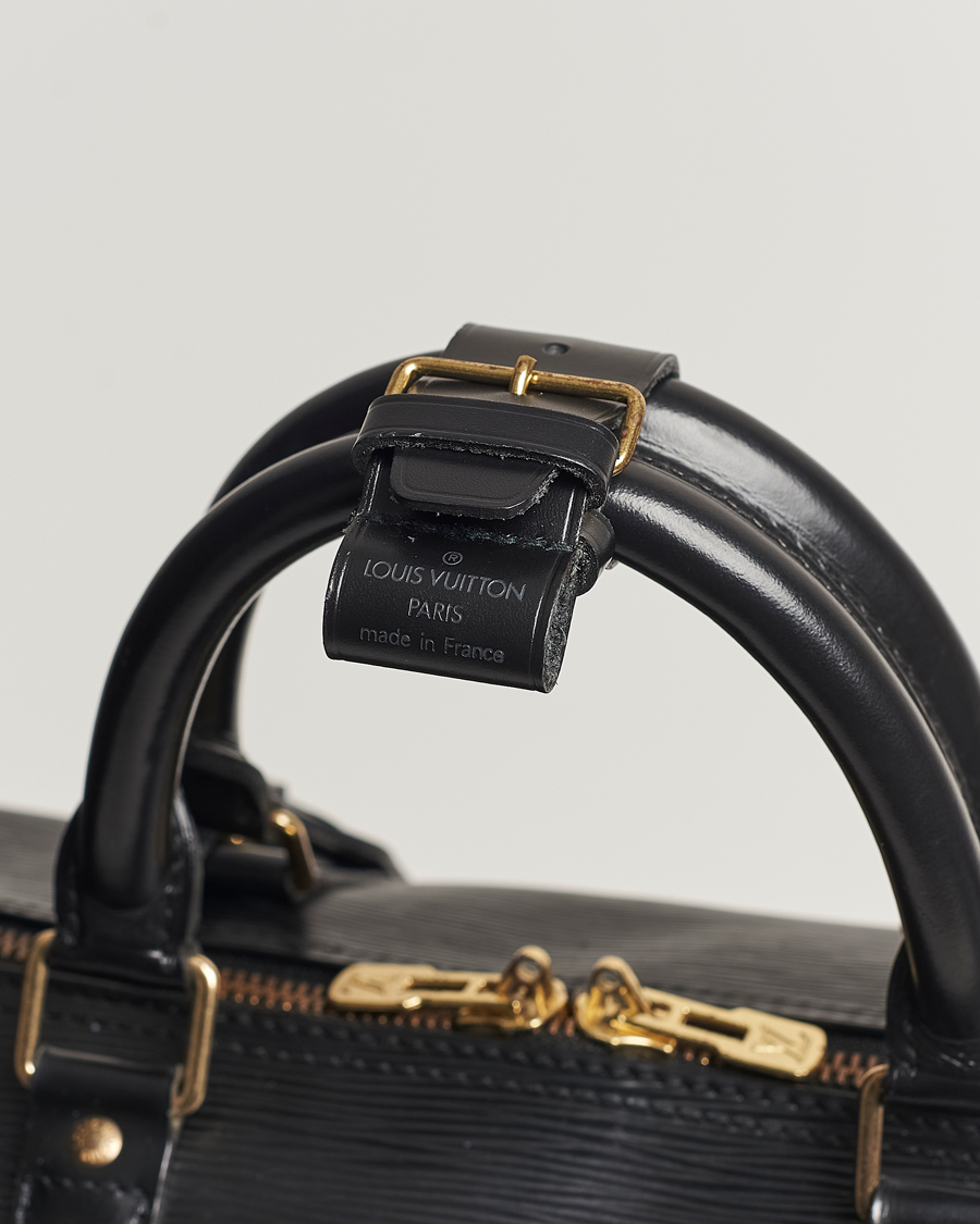Homme | Louis Vuitton Pre-Owned Keepall 50 Epi Leather Travel Bag Black | Louis Vuitton Pre-Owned | Keepall 50 Epi Leather Travel Bag Black
