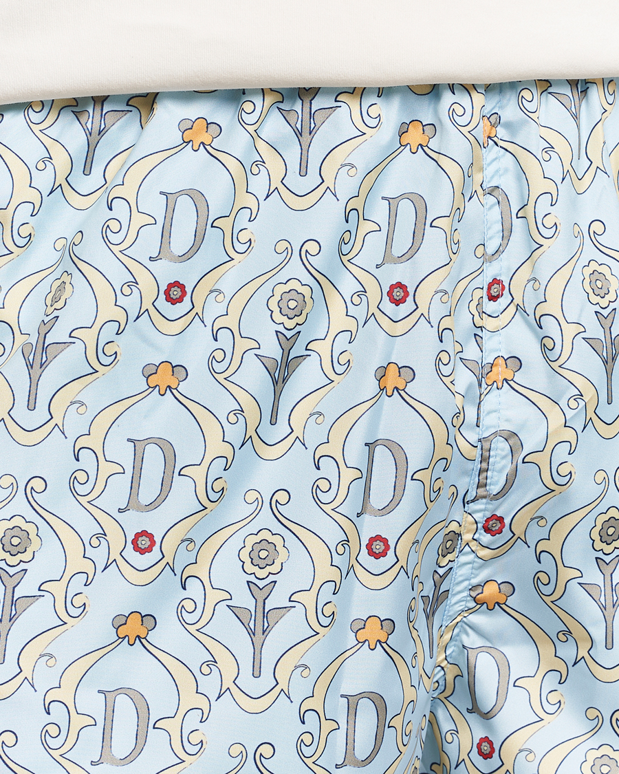 Heren | Zwembroek | Drôle de Monsieur | Ornaments Swim Shorts Light Blue