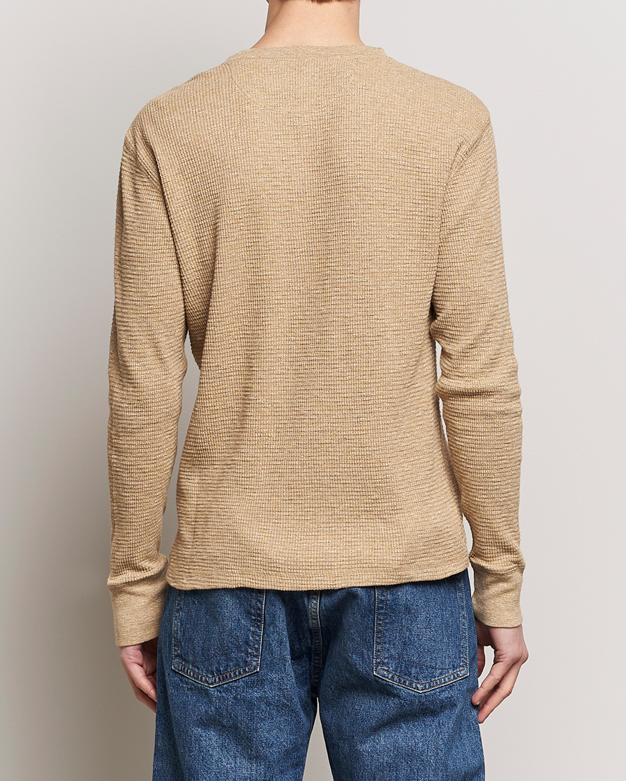 Heren | Truien | RRL | Long Sleeve Henley Tan Heather