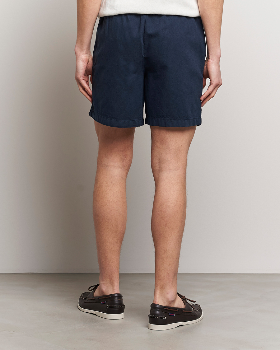 Heren | Korte broek | Lyle & Scott | Linen Drawstring Shorts Dark Navy