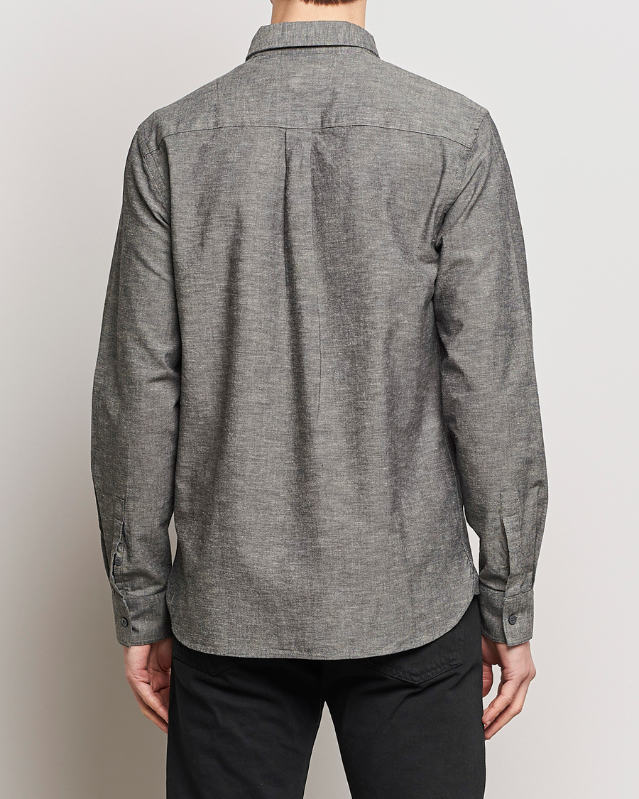 Heren | Overhemden | Lyle & Scott | Linen Button Down Shirt Grey Melange