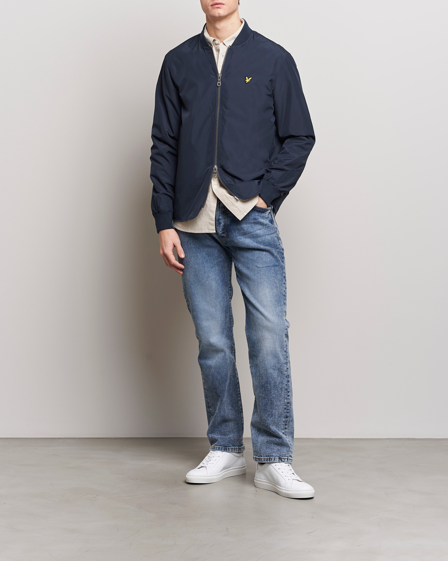 Homme | Manteaux Et Vestes | Lyle & Scott | Nylon Bomber Jacket Dark Navy