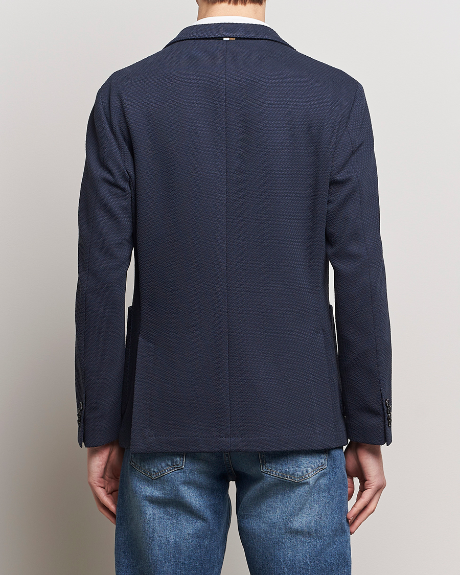 Homme | Blazers | BOSS BLACK | Hanry Structured Jersey Blazer Dark Blue