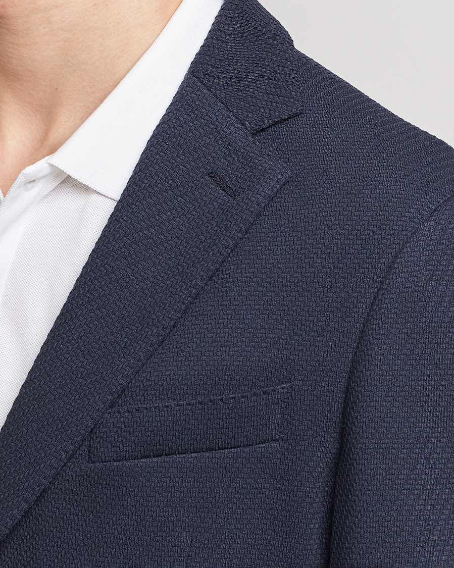 Homme | Blazers | BOSS BLACK | Hanry Structured Jersey Blazer Dark Blue