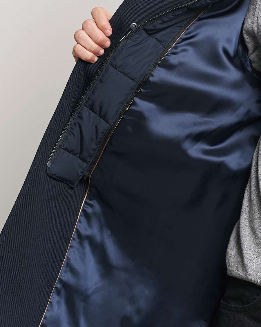 Heren | Jassen | BOSS BLACK | Hyde Cotton Coat Dark Blue
