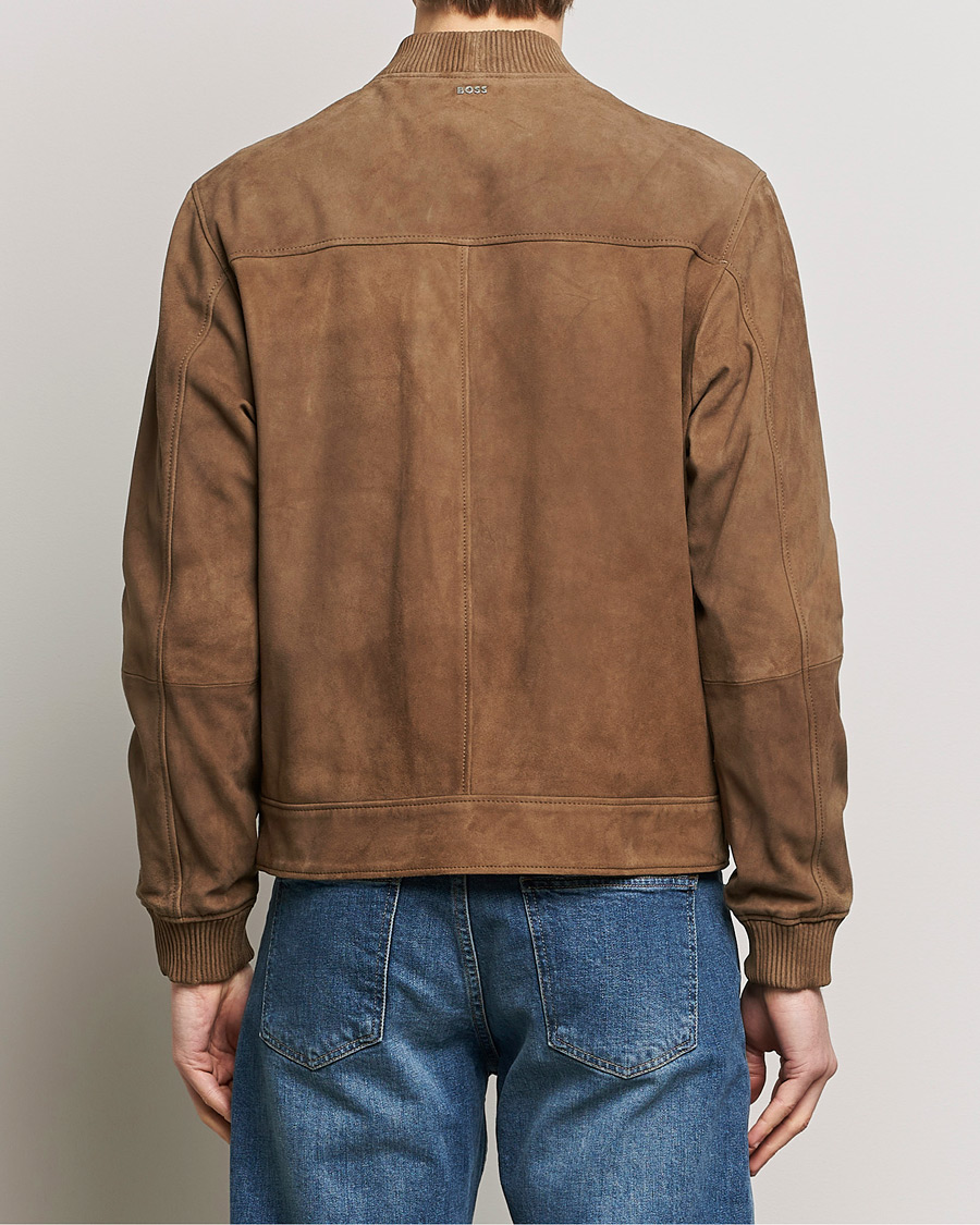 Heren | Jassen | BOSS BLACK | Malbano Leather Jacket Open Brown