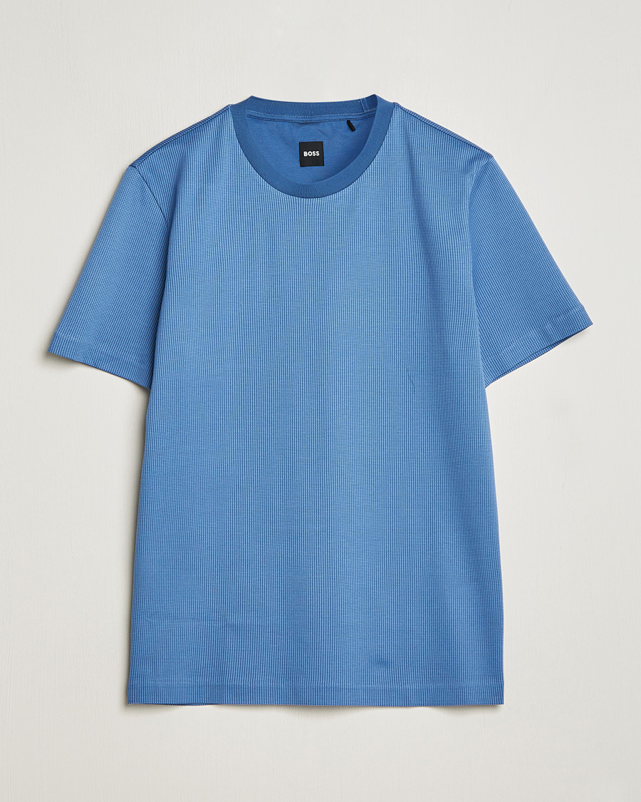 Heren | T-shirts | BOSS BLACK | Tiburt Crew Neck T-Shirt Open Blue