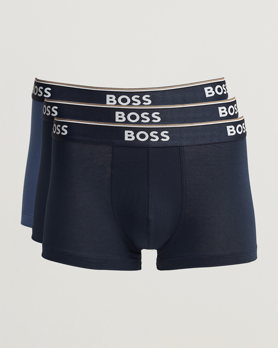 Homme | Sous-Vêtements Et Chaussettes | BOSS BLACK | 3-Pack Trunk Black/Blue