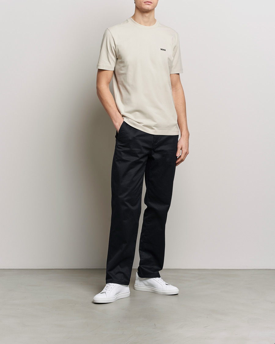 Homme | T-shirts | BOSS GREEN | Crew Neck T-Shirt Light Beige