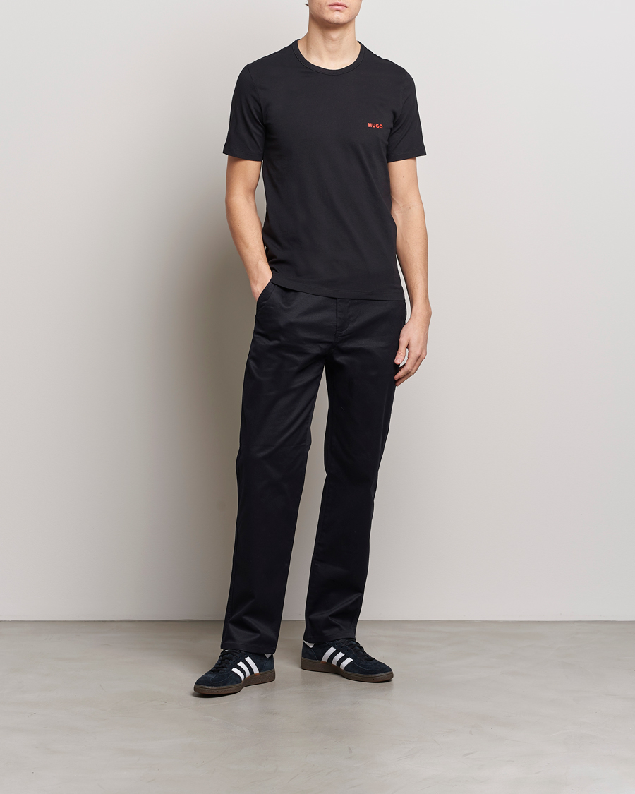 Heren | T-shirts | HUGO | 3-Pack Logo Crew Neck T-Shirt Black/Red/White