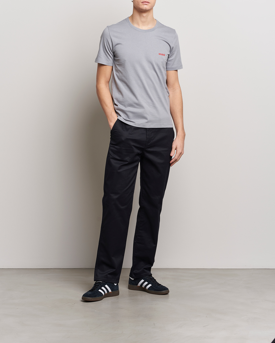 Homme | T-shirts | HUGO | 3-Pack Logo Crew Neck T-Shirt Green/Navy/Grey